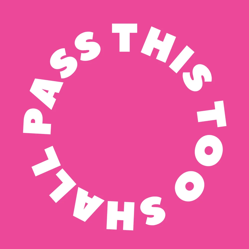 Zen wall clock: "this too shall pass"