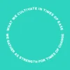 Zen wall clock: "what we cultivate in times of ease we gather as strength… — light teal & palest teal"