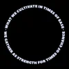 Zen wall clock: "what we cultivate in times of ease we gather as strength… — black & pale indigo"
