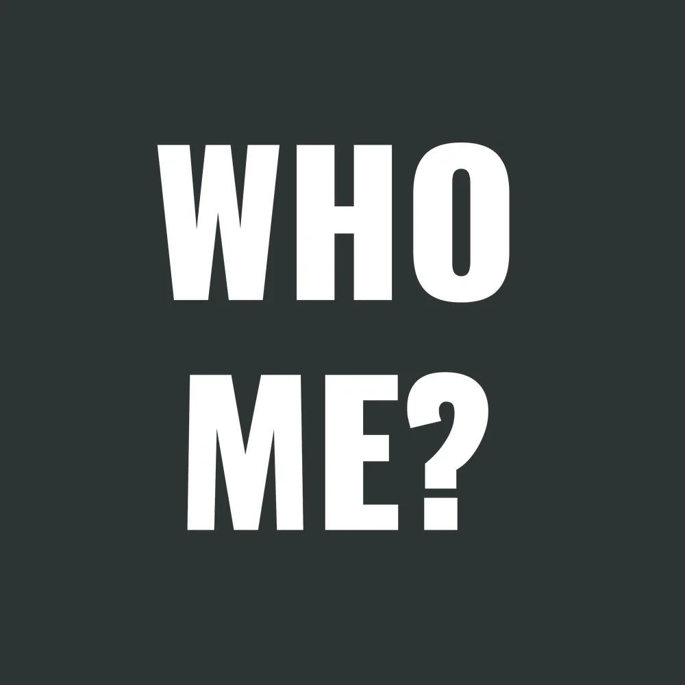 Funny wall clock: "who me"