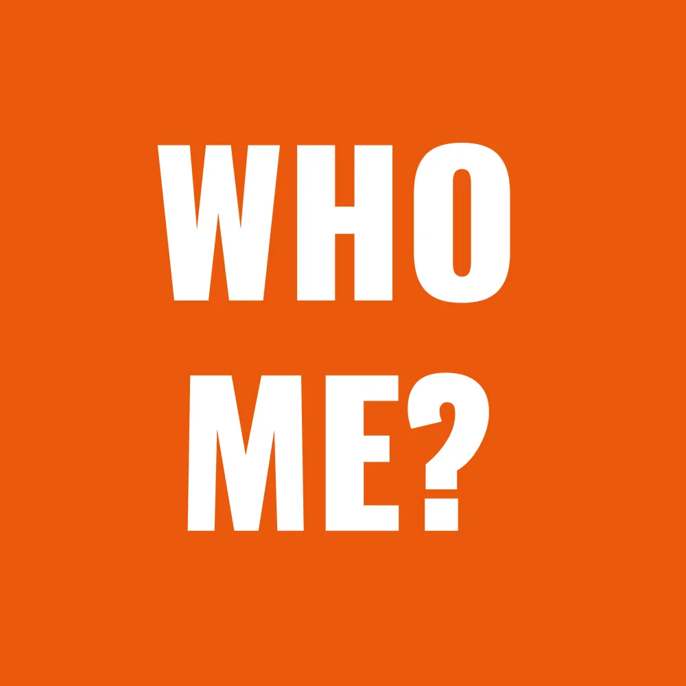 Zen wall clock: "who me"