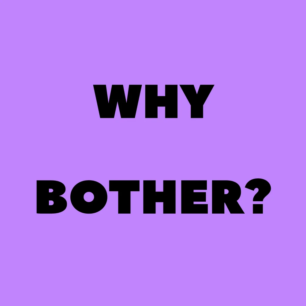Funny wall clock: "why bother"