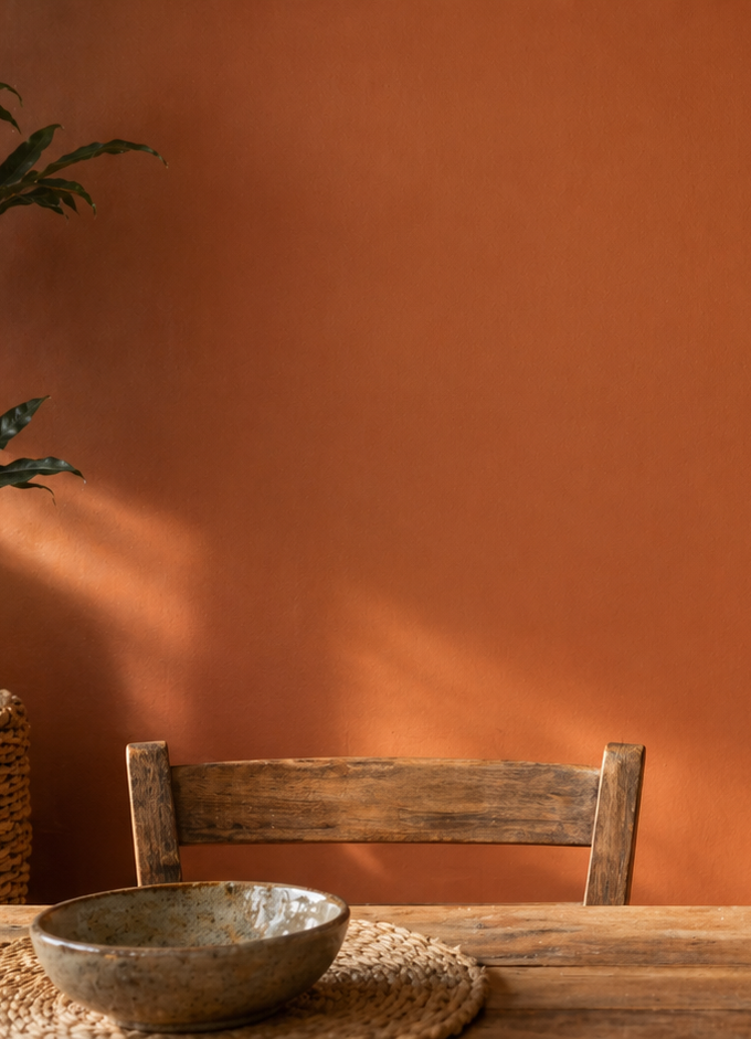 Zen wall clock in boho dining