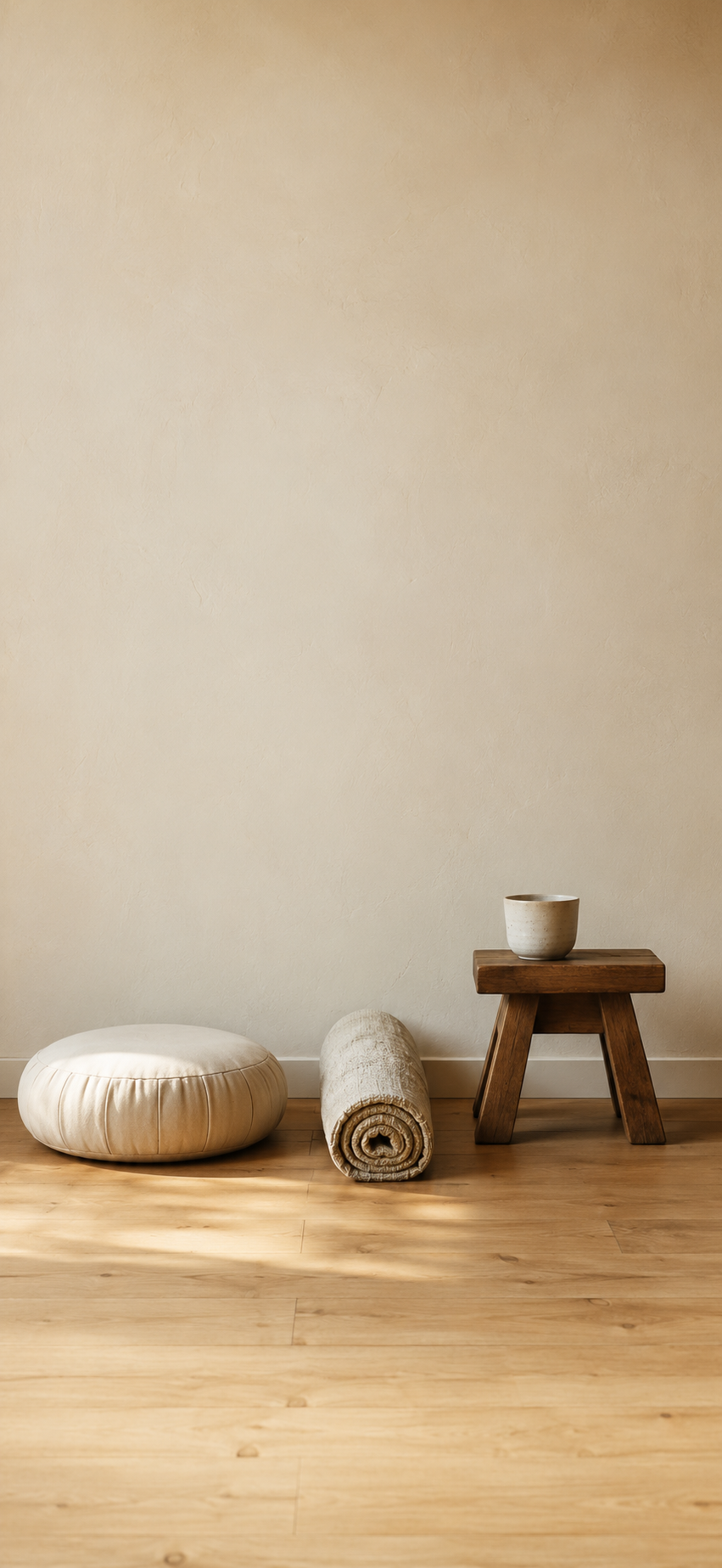 Zen wall clock in calm studio