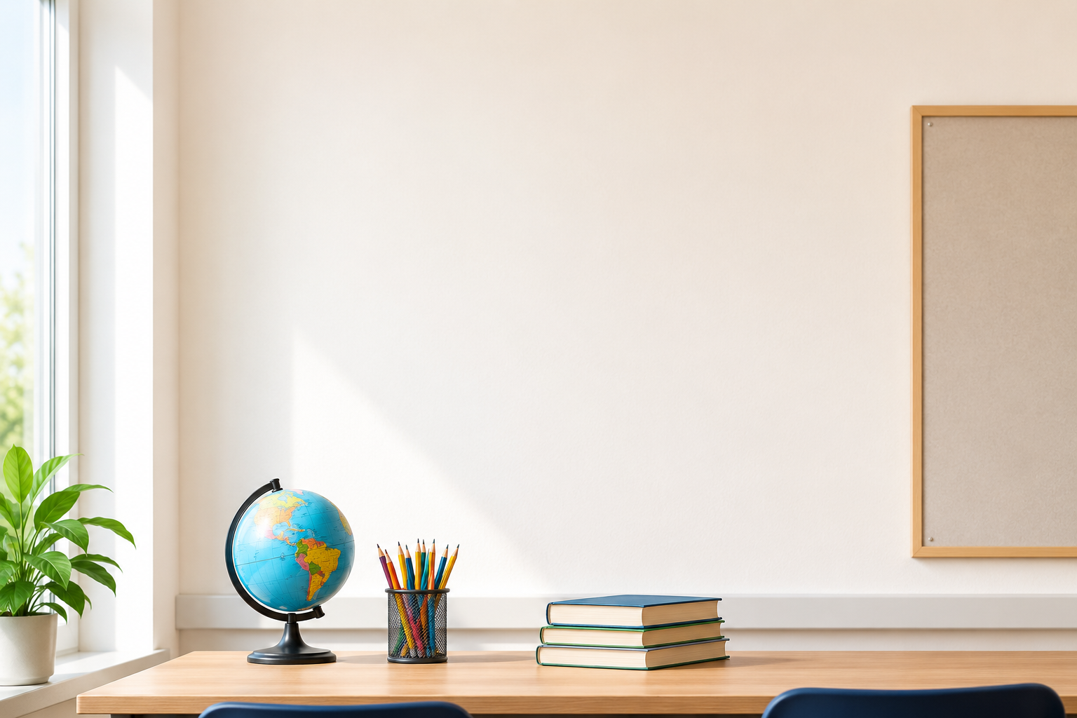 Zen wall clock in classroom