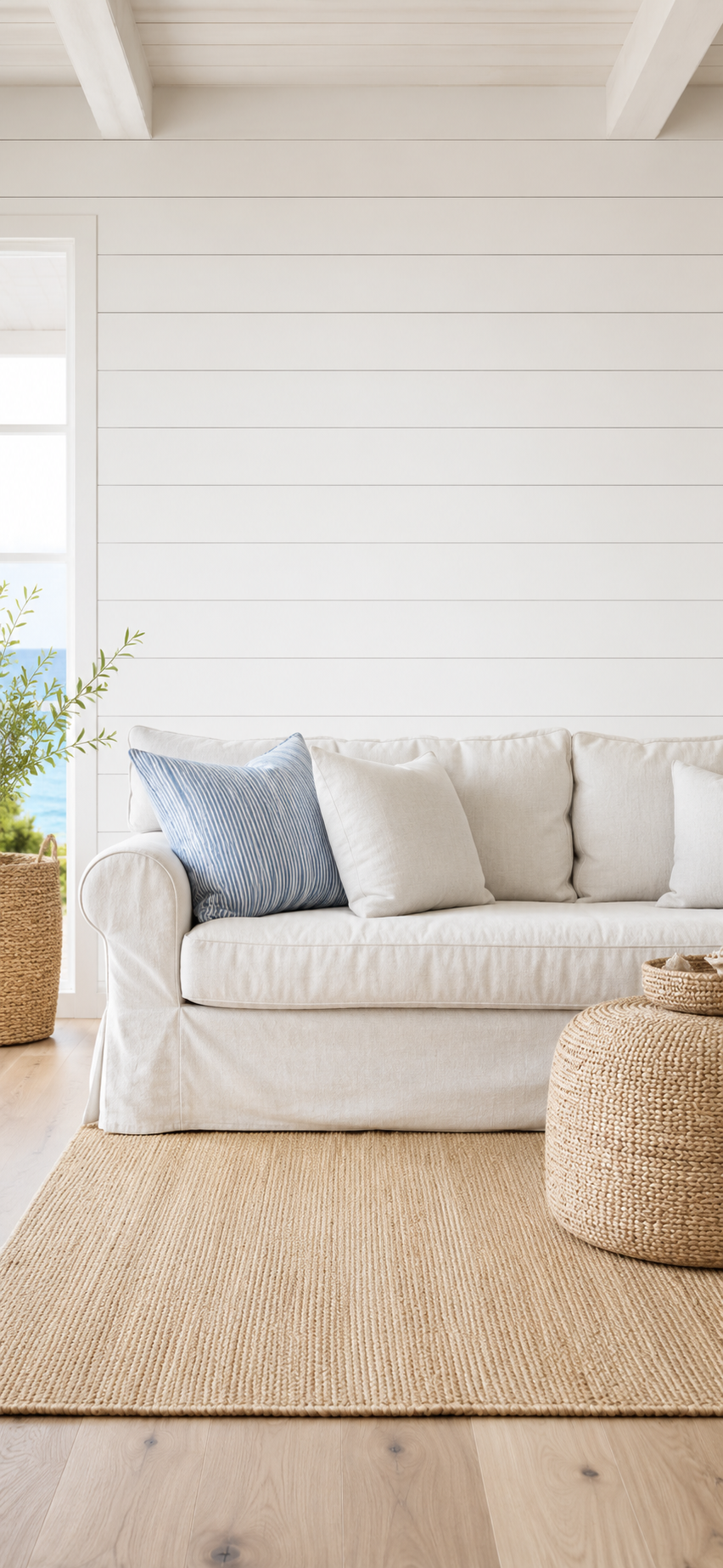 Zen wall clock in coastal living