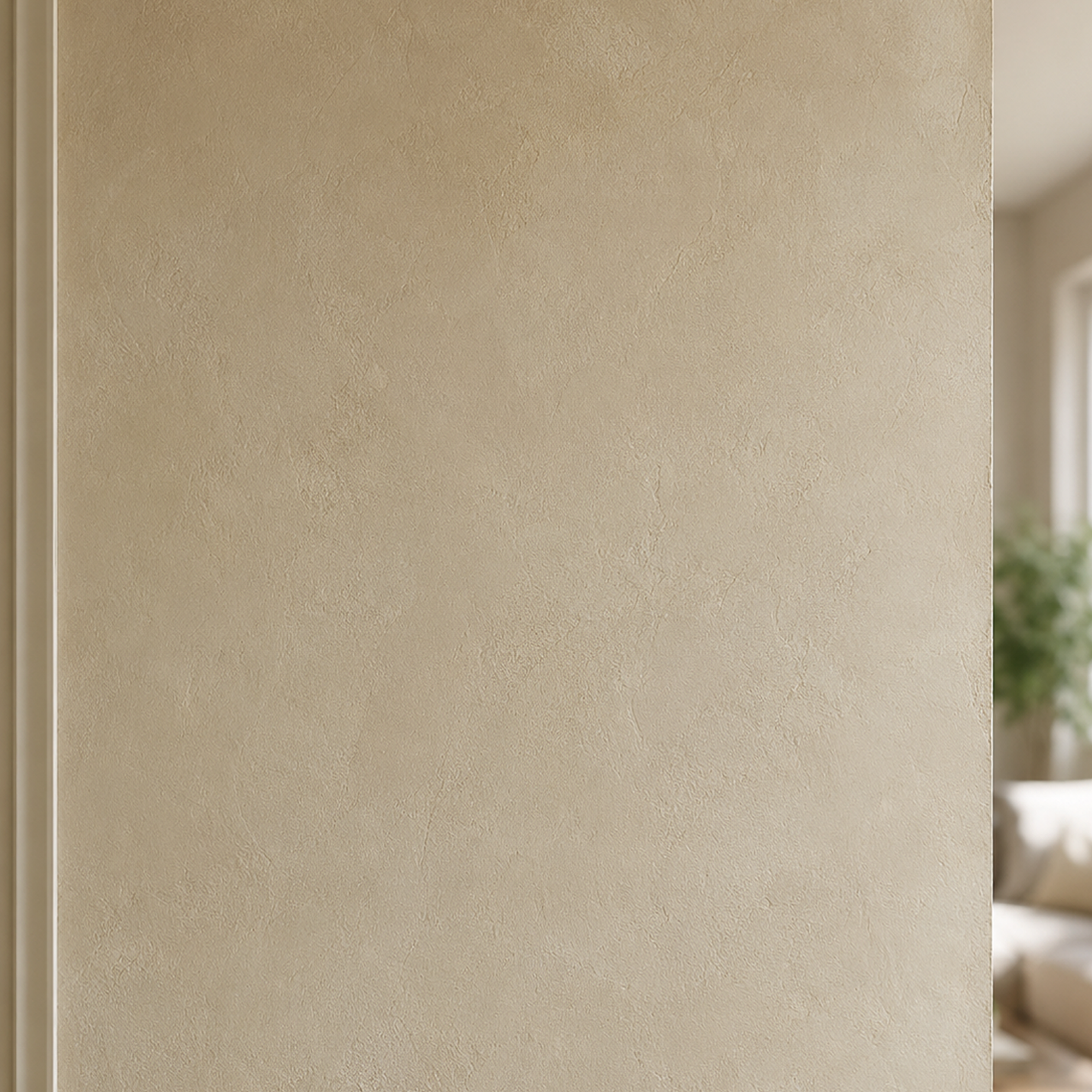 Zen wall clock in greige column zoom72