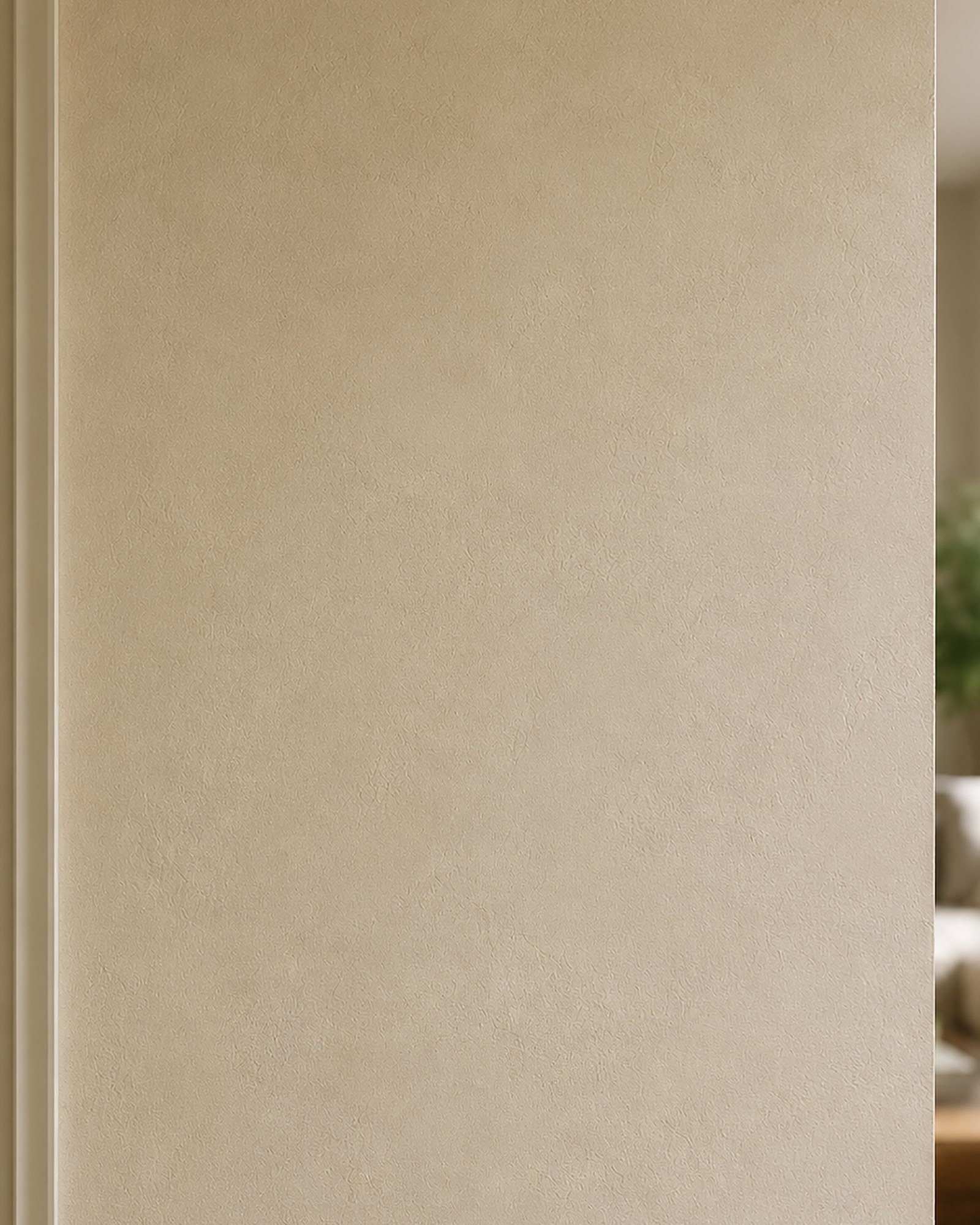 Zen wall clock in greige column zoom72