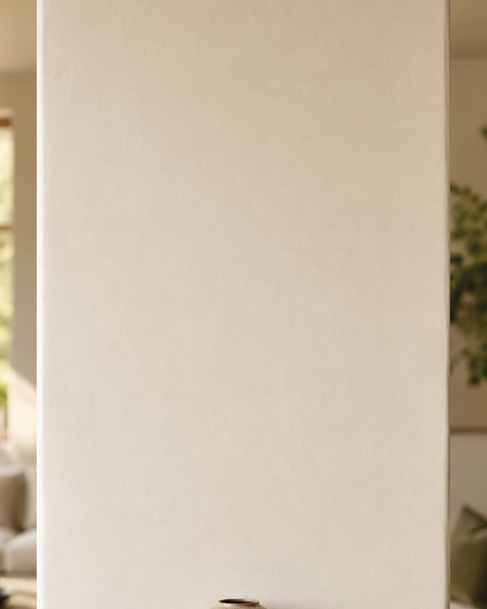 Zen wall clock in ivory column zoom72