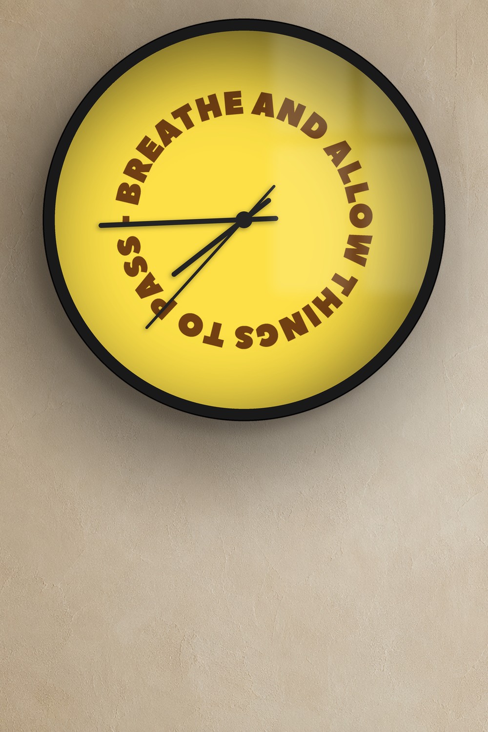 breathe and allow things to pass — light yellow & mustard on a wall