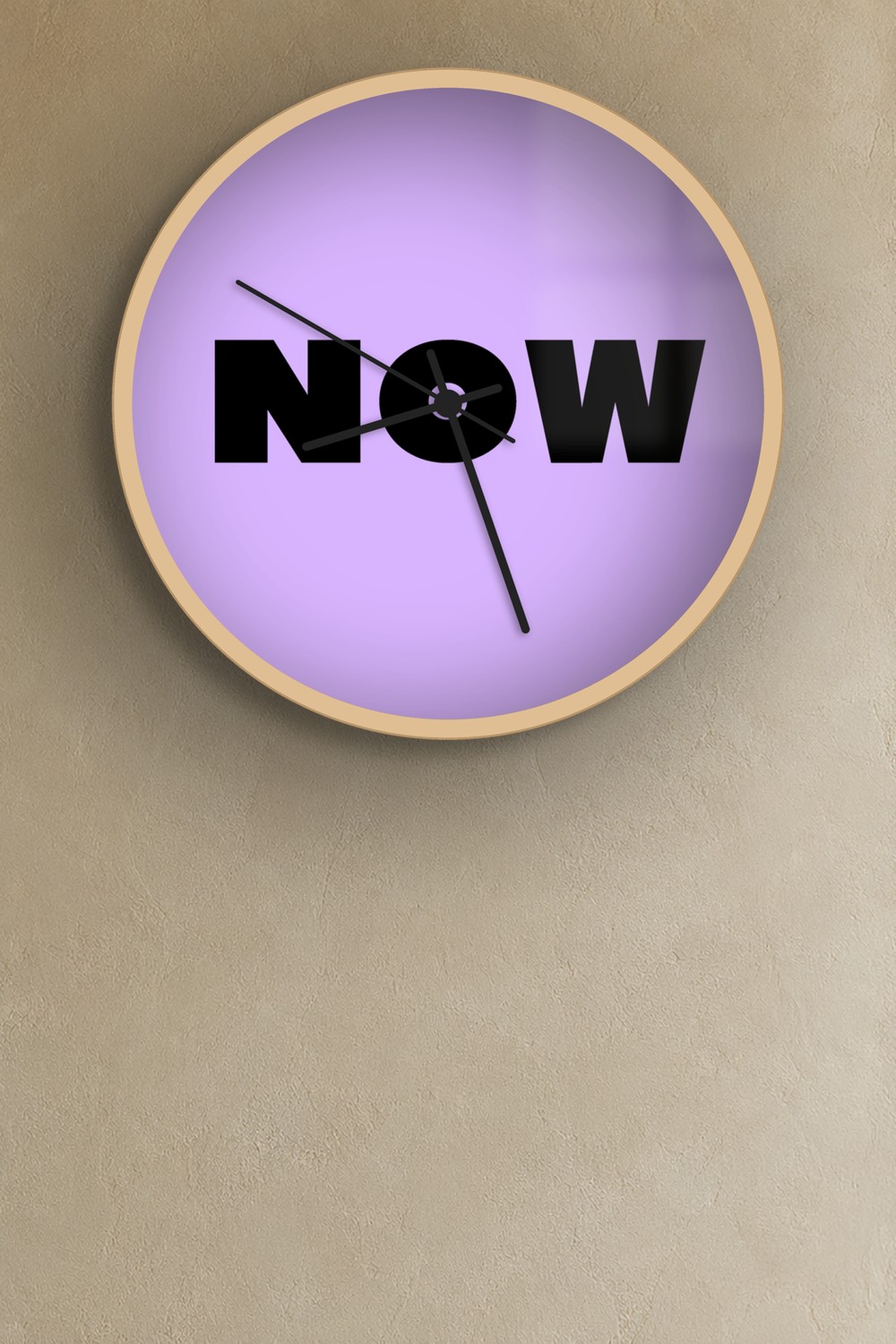 now — light purple & black on a wall