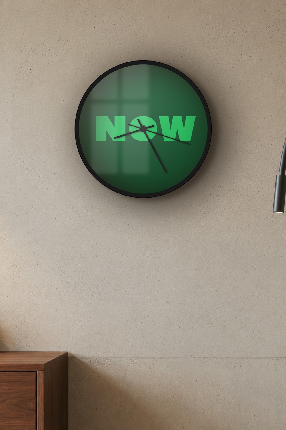 now — pine & green on a wall