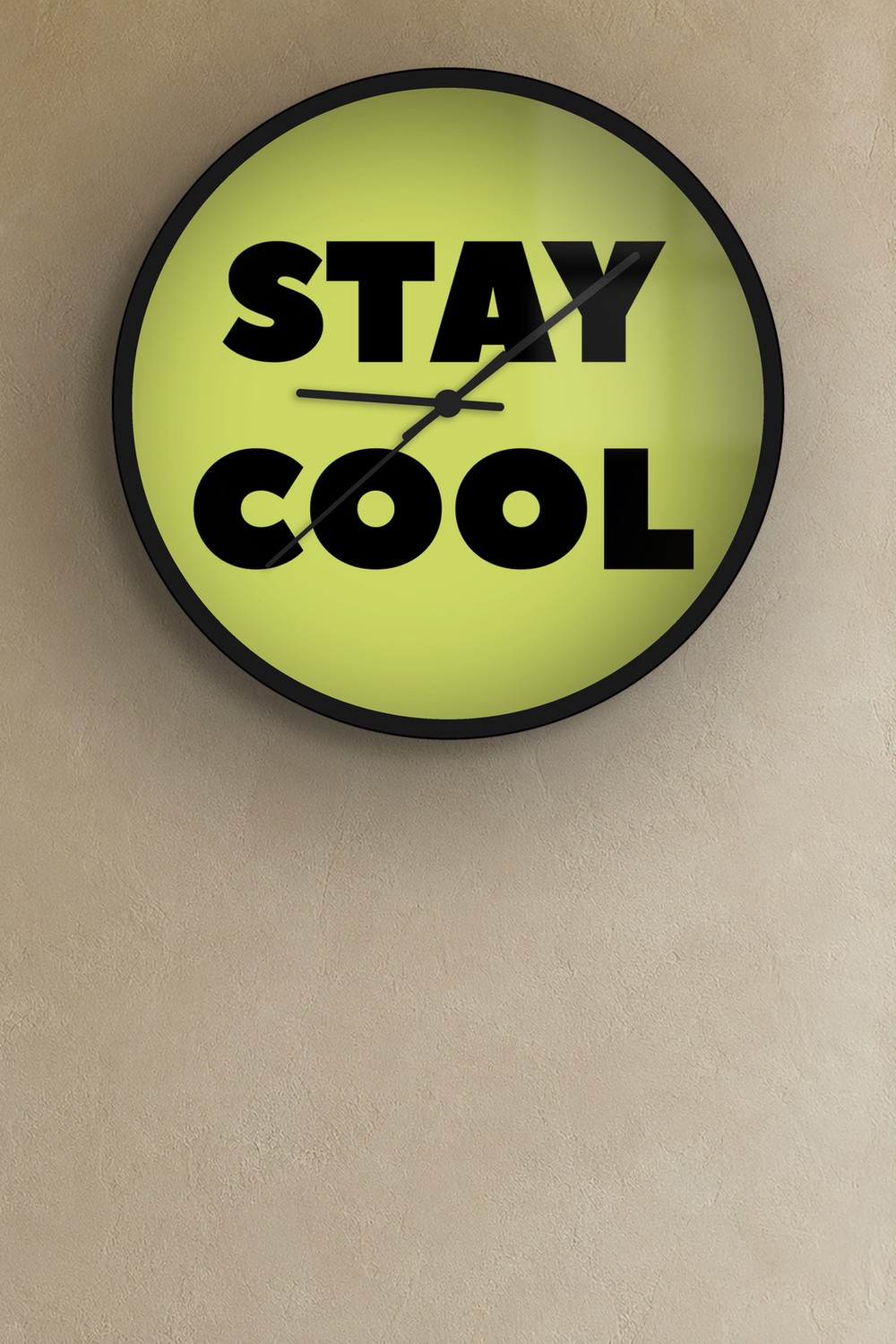 Stay cool — light olive & black on a wall