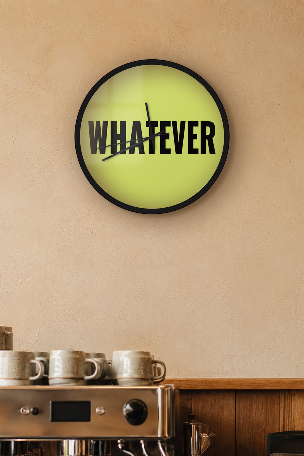 Whatever — light olive & black on a wall